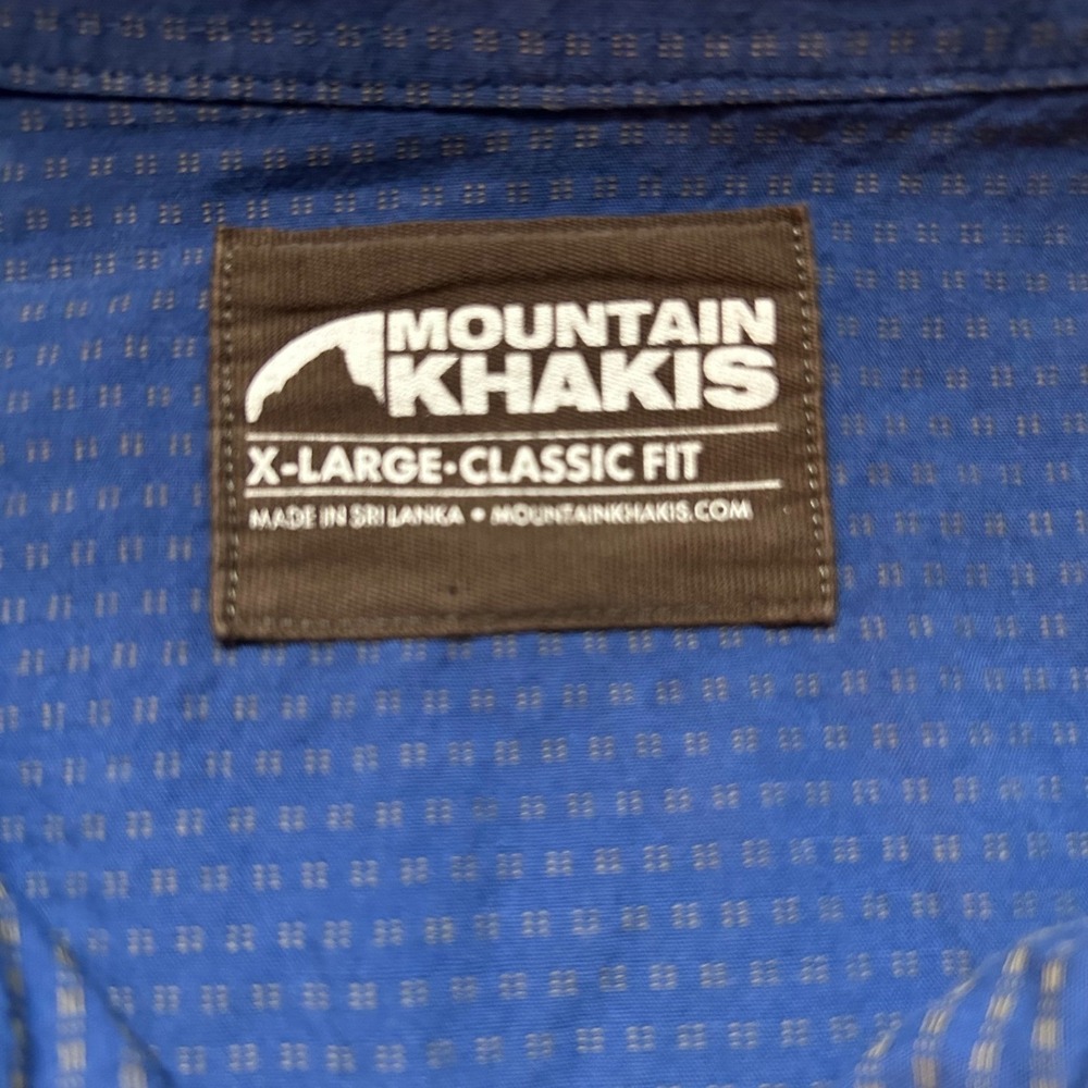 Mountain Khakis Classic Fit Shirt Mens XL Blue Short Sleeve Outdoor Hiking - Picture 4 of 6
